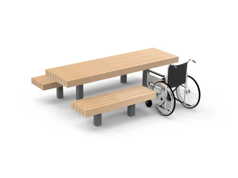 Picknicktafel met rolstoel 7