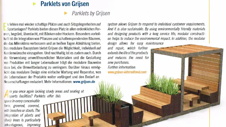 Parklets Playground Modell Plane Grijsen Stadtmobiliar