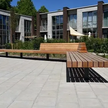 Plane Doppelsitz Parkbank Grijsen Stadtmobiliar