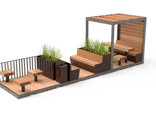Parklet Grijsen Stadtmobiliar