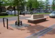 Parkbank Tail und Fahrradbügel Cubic doppel Dorfzentrum Stadskanaal