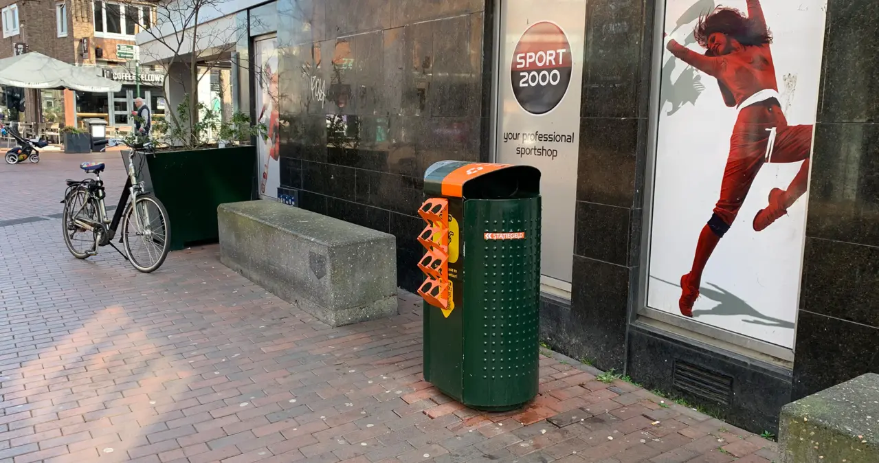 Statiegeldbeugel / Doneerring voor plastic statiegeldflesjes aan afvalbakken 7