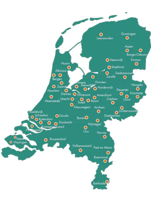 Kaart met locaties met statiegeldbeugel van Grijsen