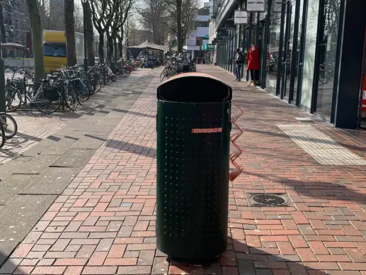 Statiegeldbeugel / Doneerring voor plastic statiegeldflesjes aan afvalbakken 3