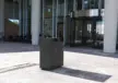 Abfallbehälter Quadrat Duo Gecoat render für den kommunalen Außenbereich Grijsen Stadtmobiliar