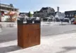 Quadrat Duo Abfallbehälter für den kommunalen Außenbereich Grijsen Stadtmobiliar