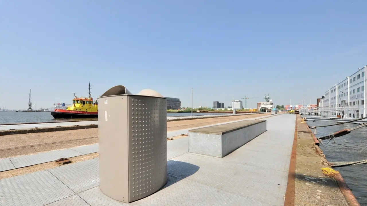 Afvalbak Column 120 voor afvalinzameling in rolcontainer