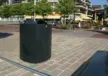 Afvalbak straatmeubilair column 240liter staal noppen 8