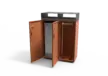 Afvalbak Quadrat Eco 72 gekoppeld Duo open