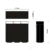 Afvalbak Quadrat 72 gekoppeld trio maattekening