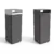 Afvalbak Quadrat 72 kap twee versies RVS RVS gecoat