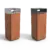 Afvalbak Quadrat Eco 72 met asbak beide versies