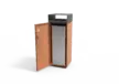 Afvalbak Quadrat Eco 72 corten met binnenbak