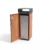 Afvalbak Quadrat Eco 72 corten met binnenbak