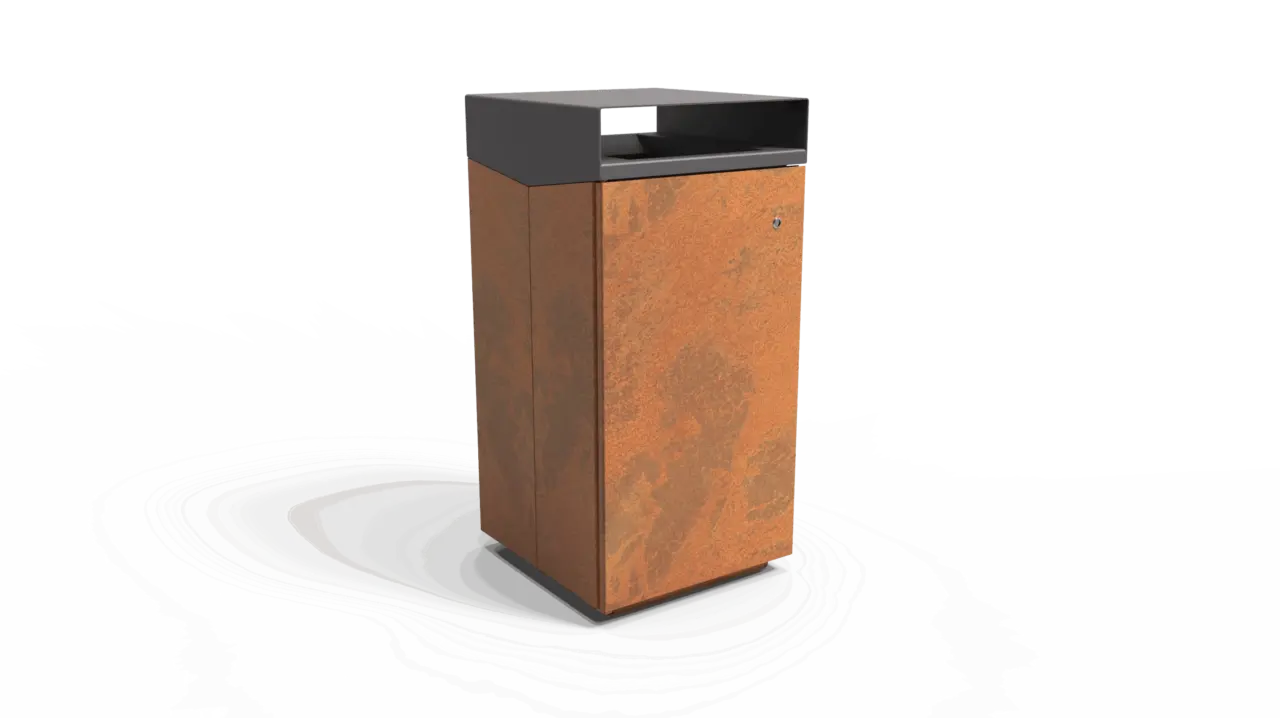 Afvalbak Quadrat 142 productrender 1
