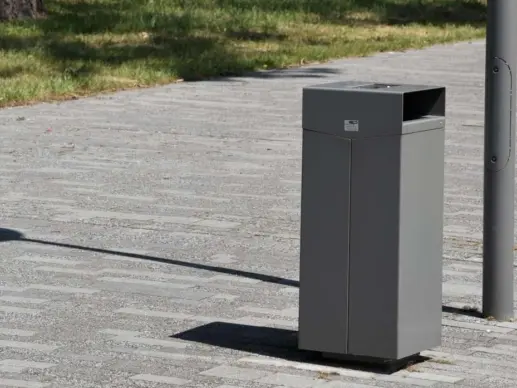 Afvalbak Quadrat 70 voor de openbare ruimte