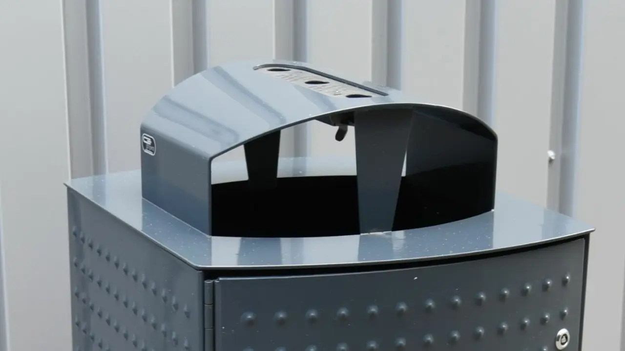 Afvalbak Column 120 met Constructo kap asbak inworpverkleiner gerefurbisht header