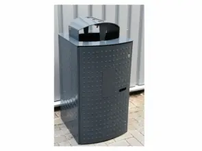 Afvalbak Column 120 met Constructokap asbak inworpverkleiner gerefurbisht
