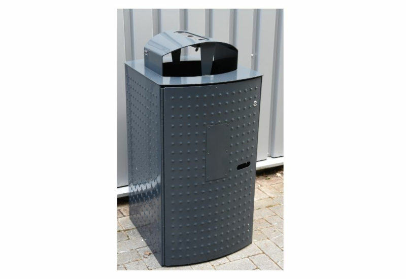 Afvalbak Column 120 met Constructokap asbak inworpverkleiner gerefurbisht