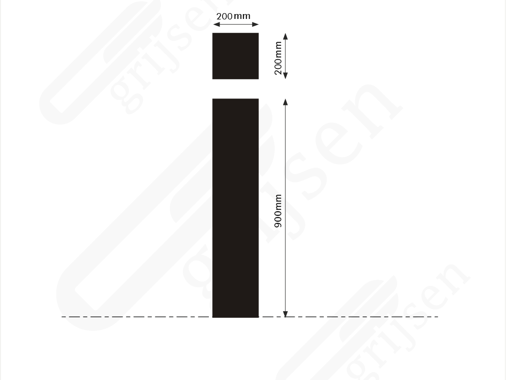 Maße Poller Quadra II