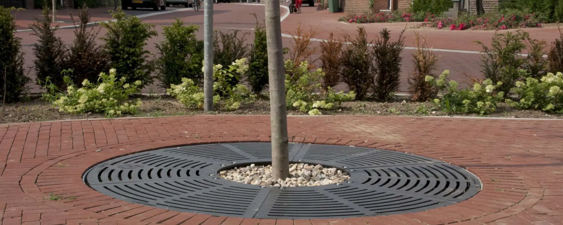 Boomrooster Radiaaldesign rond voor de openbare ruimte