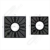 Boomrooster Radiaaldesign vierkant maattekening