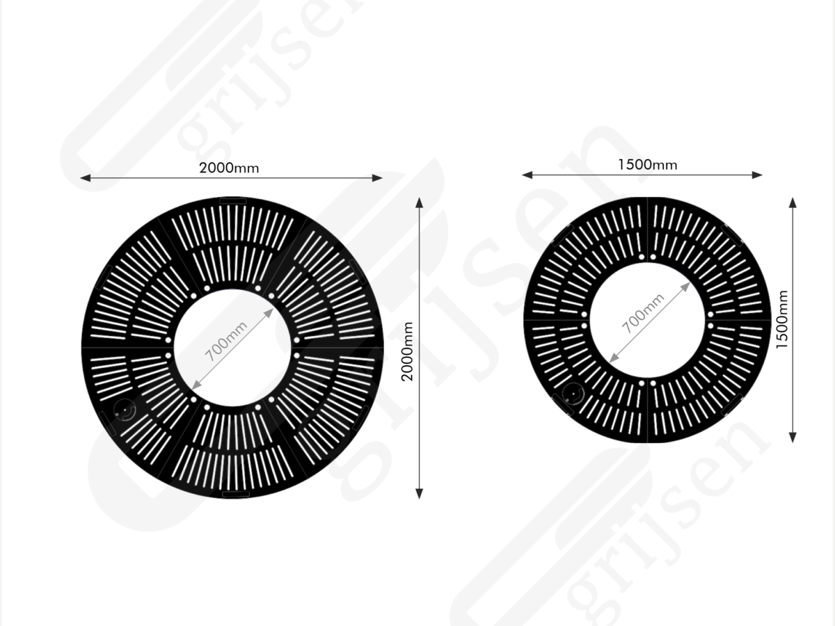 Maattekening Straaldesign rond