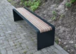Bend Einzelsitz (schmale Leisten) Parkbänke Grijsen Stadmobiliar