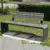 Buitenbank Bend enkelzits met rugleuning latten