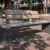 Buitenbank Bend enkelzits met rugleuning planken