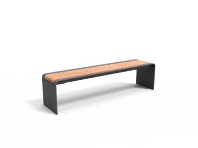 Buitenbank Bend enkelzits planken productrender