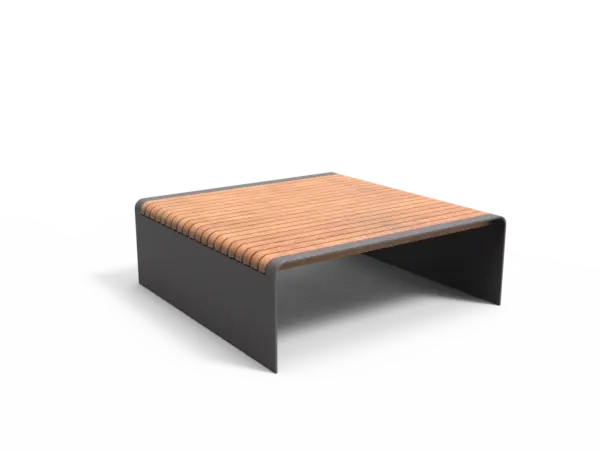 Rendering Bend Hocker (schmale Leisten) Parkbänke Grijsen
