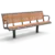 Productrender Cruzado enkelzits met rugleuning en armleuning hout 1
