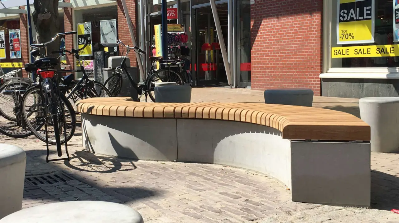 Betonnen buitenbank Grid element 7