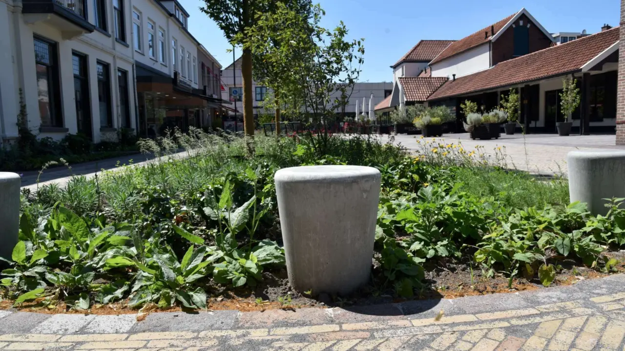 Buitenbank Grid poef 1 voor de openbare Ruimte 1