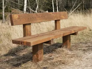 Buitenbank Natuur Comfort enkelzits met rugleuning
