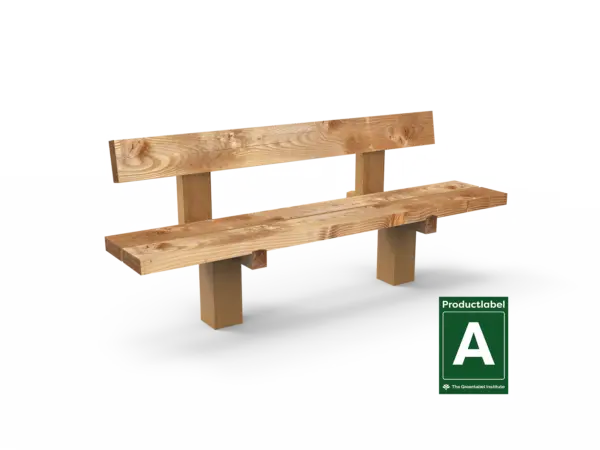 Rendering Natuur Comfort Einzelsitz mit Rückenlehne Parkbänke Grijsen