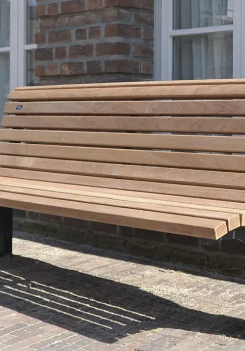 Buitenbank Notaris enkelzits met rugleuning