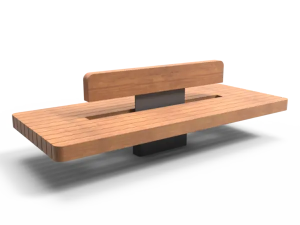 Rendering Plane II Doppelsitz mit Rückenlehne Parkbänke Grijsen