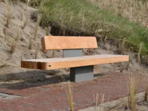Buitenbank Plane II enkelzits met rugleuning