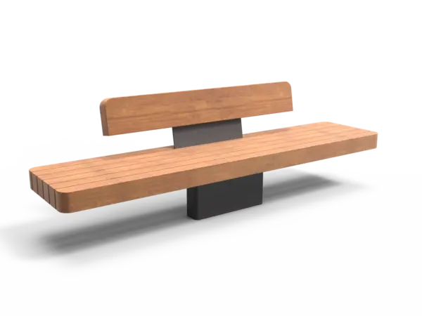 Buitenbank Plane II enkelzits met rugleuning productrender