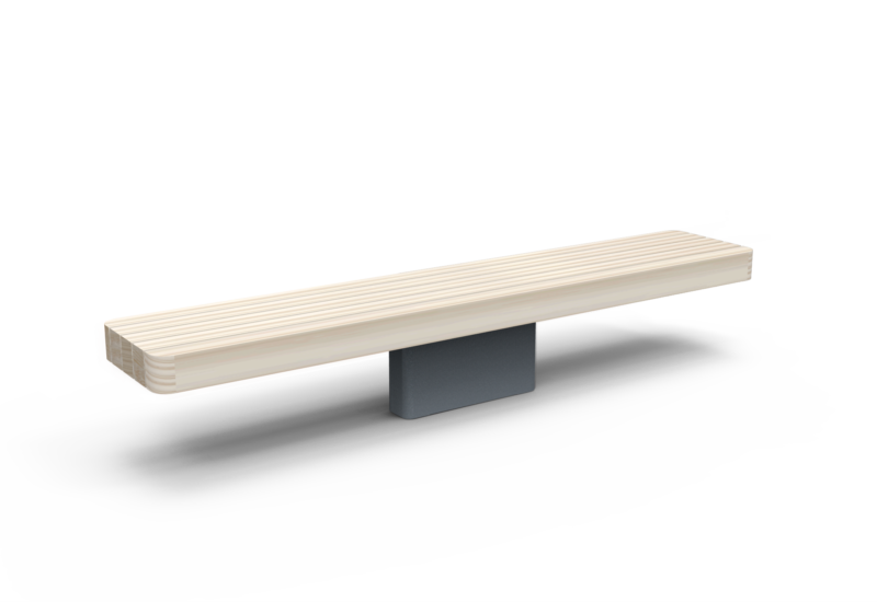 Productrender Plane II enkelzits Buitenbanken Grijsen Park Straatdesign accoya