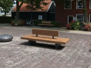 Plane plus dubbelzits met rugleuning A voor de openbare ruimte
