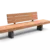 Buitenbank Plane Plus enkelzits met rugleuning A productrender