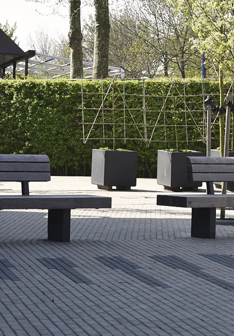Buitenbank Plane Plus enkelzits met rugleuning B