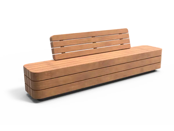 Productrender Plane Solid single seat outdoor benches Grijsen