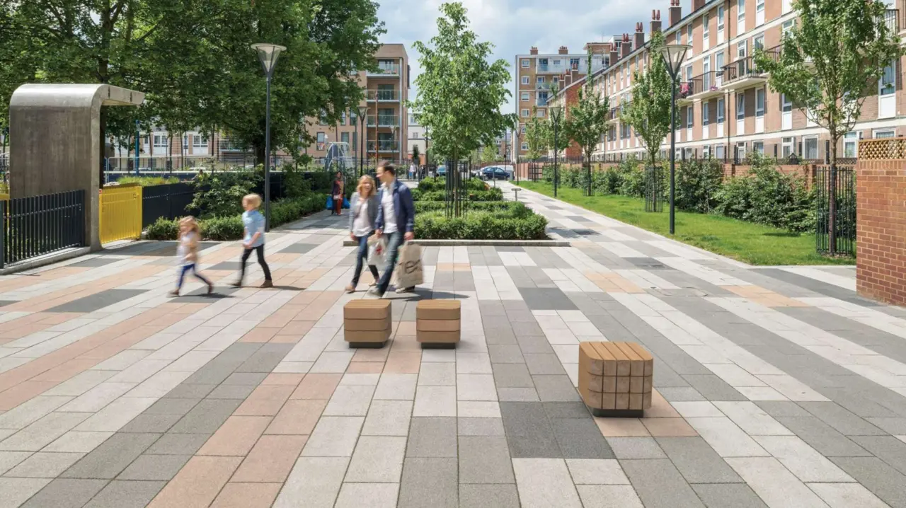 Poef Plane solid 490 voor de openbare ruimte