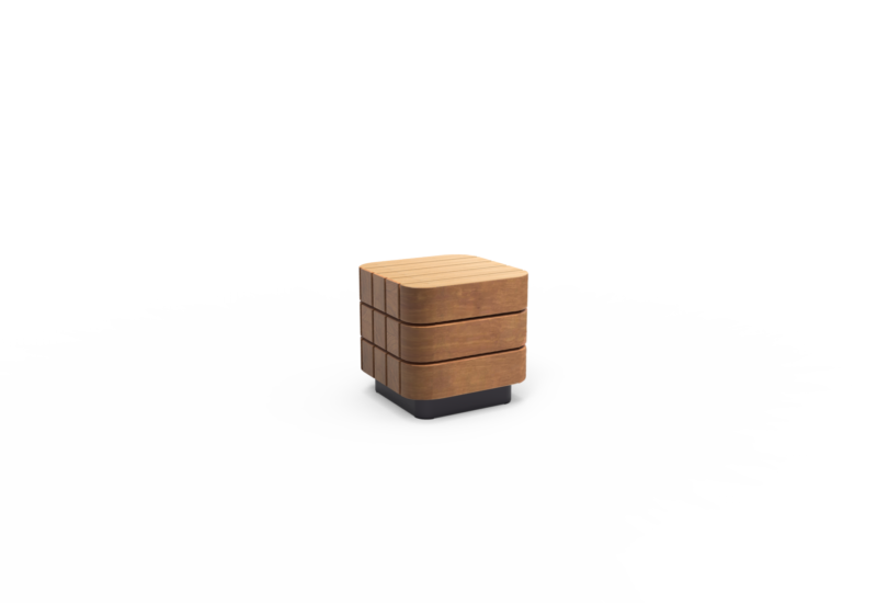 Poef plane solid enkelzits