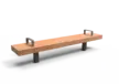 Plane enkelzits armleuning