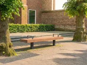 Plane enkelzits met armleuning voor de openbare ruimte 2